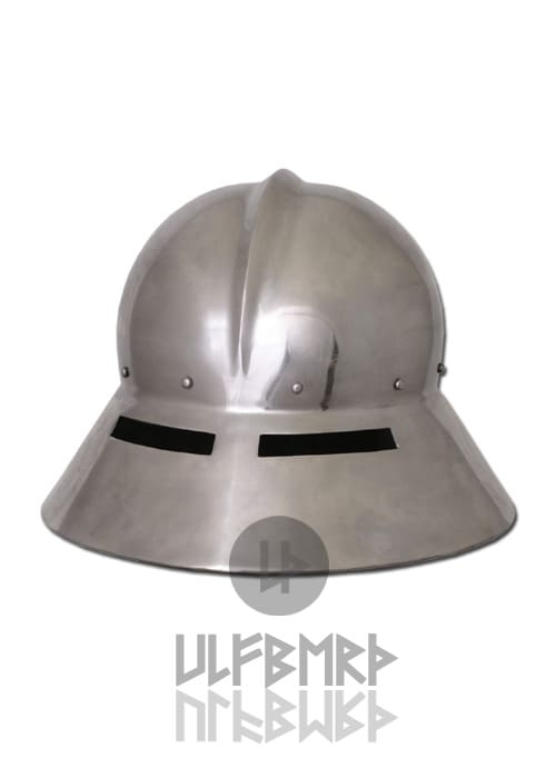 Cappello d’arme, con fessure per occhi, acciaio 2 mm