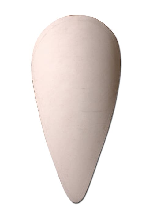 Scudo Normanno in legno, bianco