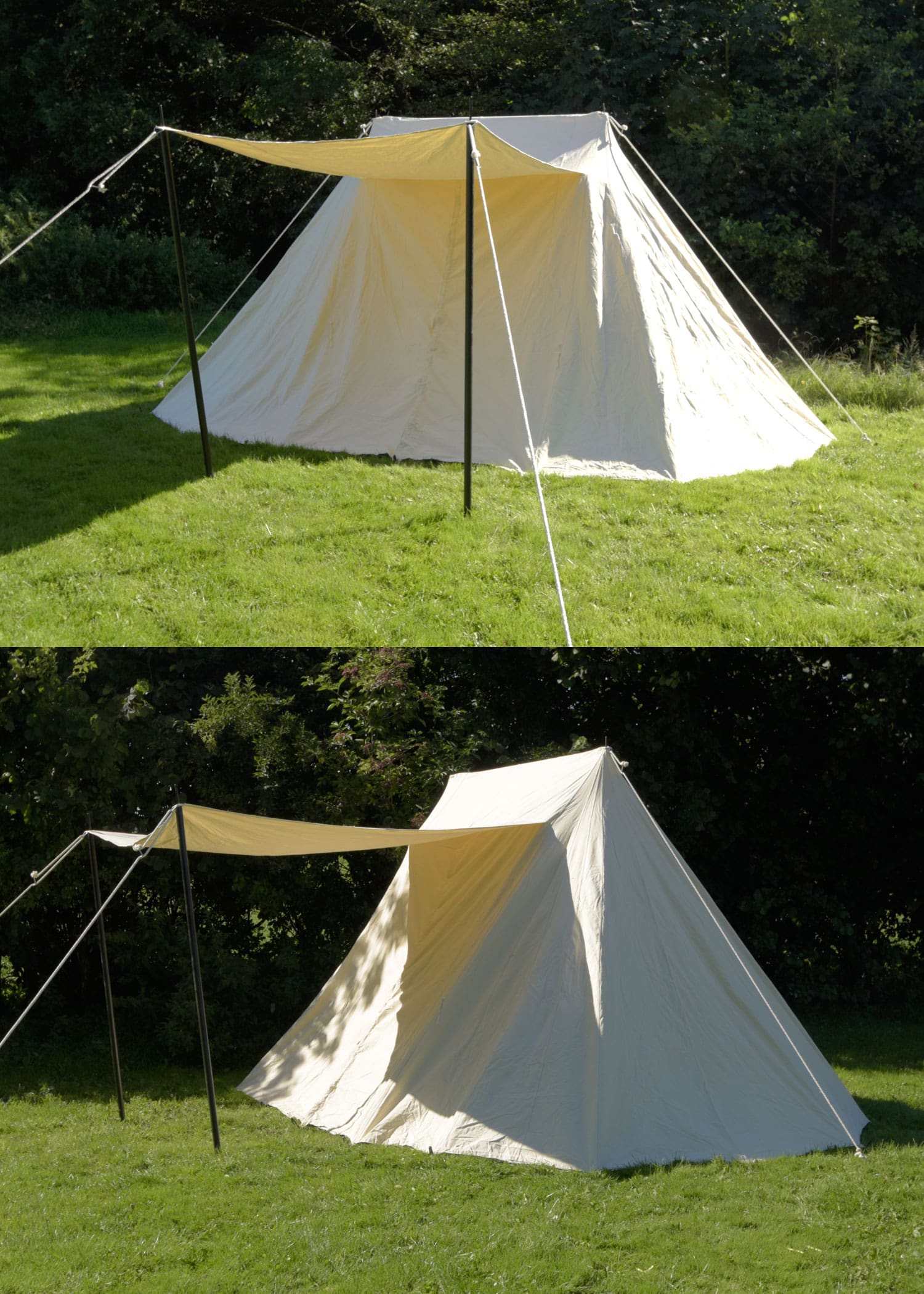 Tenda Sassone, 7 x 5 mt, 425 gr/m2, colore naturale - immagine 5