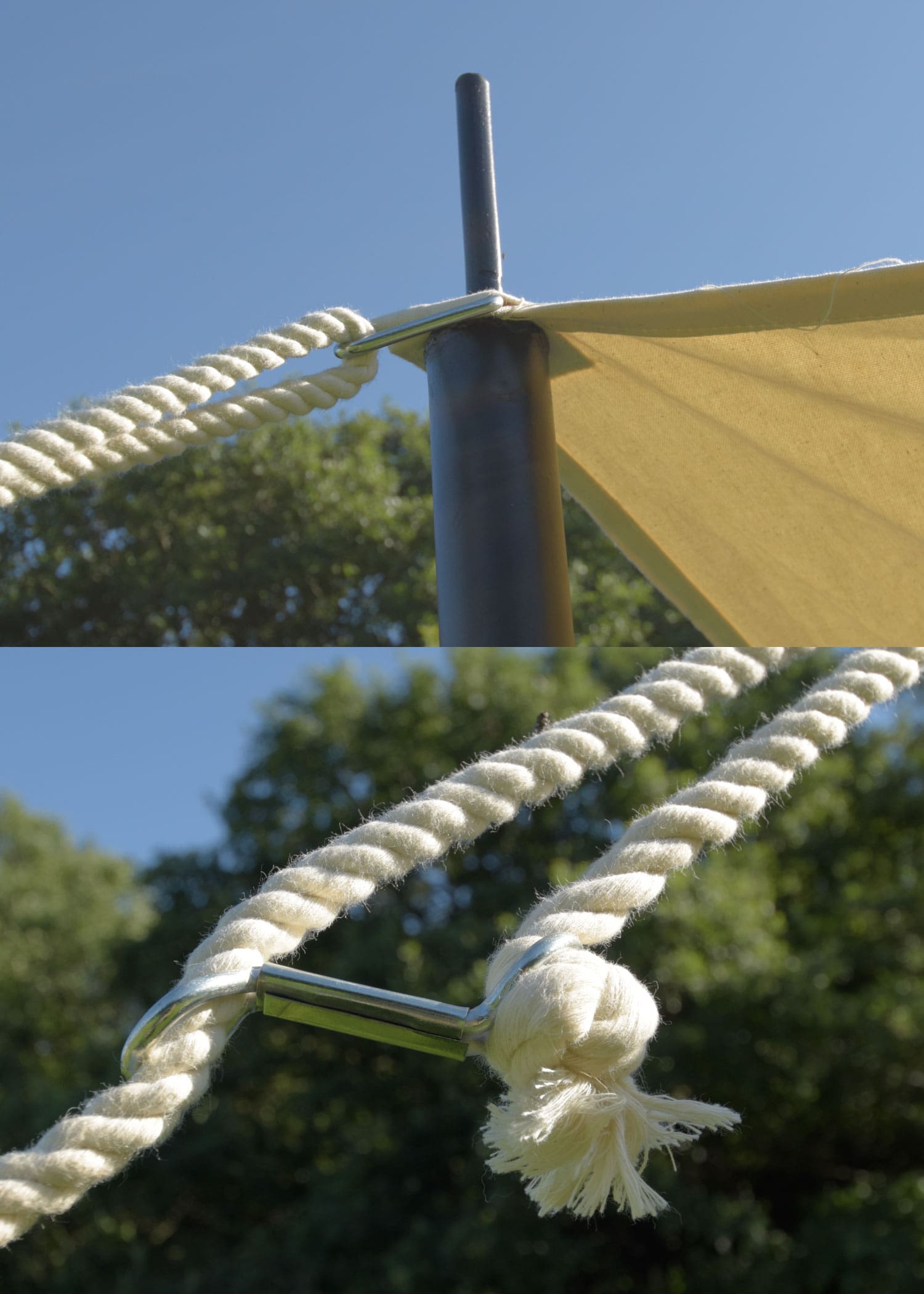 Tenda Sassone, 7 x 5 mt, 425 gr/m2, colore naturale - immagine 4
