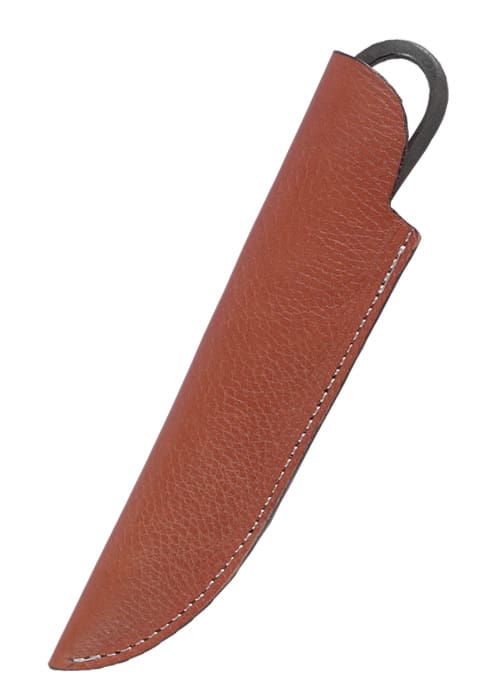 Coltello forgiato a mano con fodero in cuoio, 19 cm ca. - immagine 3